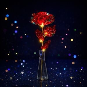 18 Inch Jumbo Galaxy Rose Stem LED Light-Up Rose Gift ☆ Red ☆ Pink ☆ White ☆